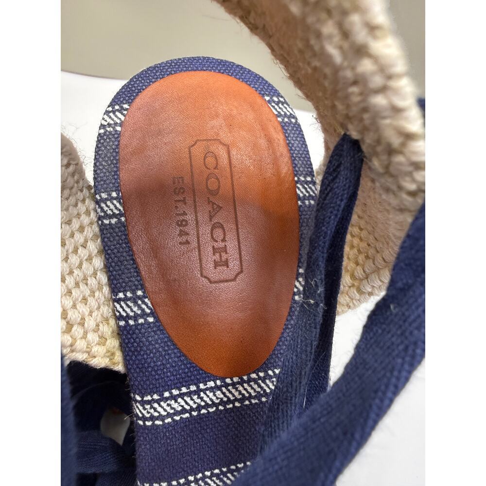 Coach espadrilles wedge heels, Balance model, Sz 8 1/2" Ankle Wrap Sandals - Picture 3 of 10